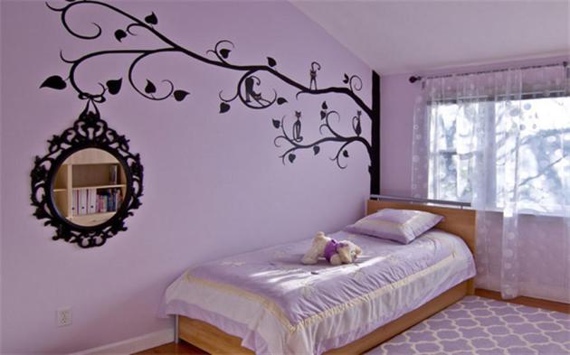 Фото: декорирование стен виниловыми наклейками