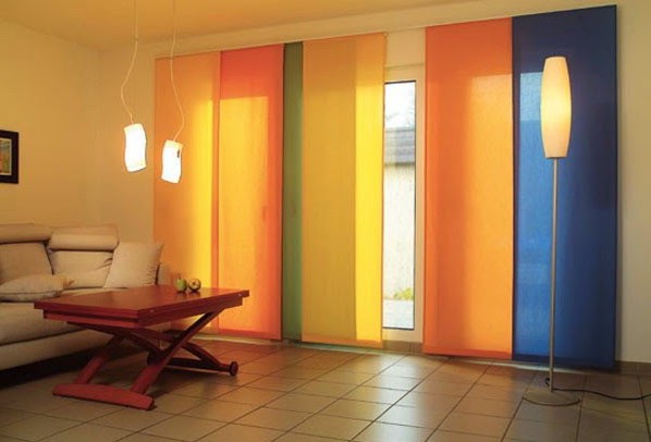 Дизайн японских штор для гостиной