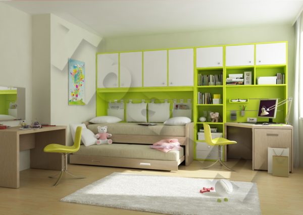 Дизайн детской комнаты с модульной мебелью